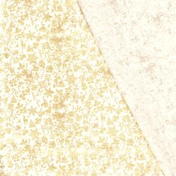 Baumwollpopeline Foliendruck Verzierungen - creme