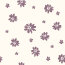 Baumwolljersey Digital violette Blumen - creme