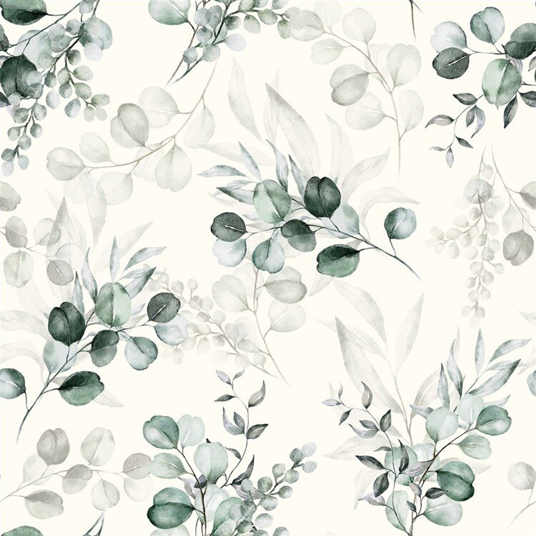 Rippenjersey Digital Eukalyptus - creme