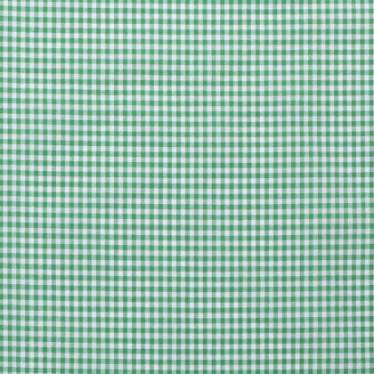 0,5 Meter - Baumwollpopeline garngefärbt Vichy Karo 5mm - grasgrün