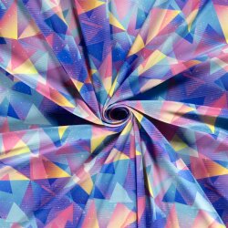 Funktionsjersey Sportswear Digital bunte Dreiecke - blau