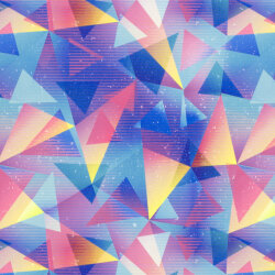 Funktionsjersey Sportswear Digital bunte Dreiecke - blau