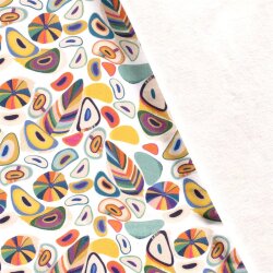 Wintersweat Digital bunte Federn - weiss