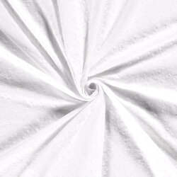 Baumwollvoile Bestickt Blumen - weiss