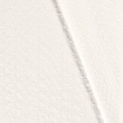 Baumwollvoile Bestickt Blumen - creme