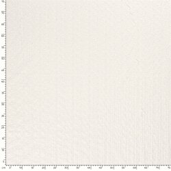 Baumwollvoile Bestickt Blumen - creme