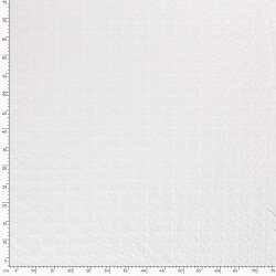 Baumwollvoile Bestickt Blumenkreise - weiss