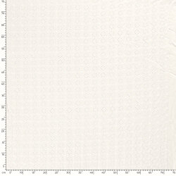 Baumwollvoile Bestickt Blumenkreise - creme