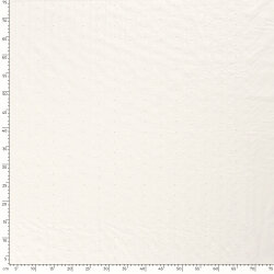 Baumwollvoile Bestickt Sterne - creme