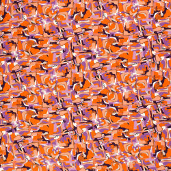 Viskose Popeline abstrakte Rechtecke - orange/helllila