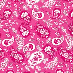 Viskose Popeline Paisleyblume - pink