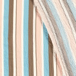 Viskosestoff bunte Streifen - hellblau