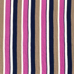 Viskosestoff bunte Streifen - pink