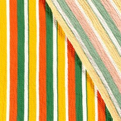 Viskosestoff bunte Blumenstreifen - grasgrün