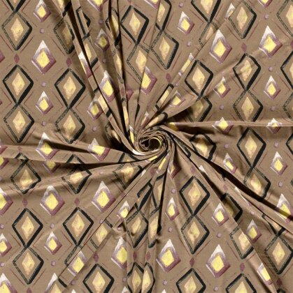 Viskose Jersey Rautenkette - beige
