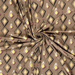 Viskose Jersey Rautenkette - beige