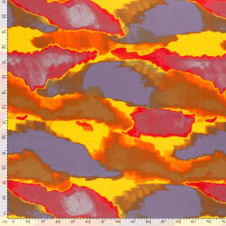Viskose Jersey aquarell Farbverlauf - dunkelorange