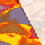 Viskose Jersey aquarell Farbverlauf - dunkelorange