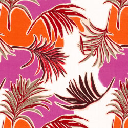 Viskose Jersey Palmenblätter - pink