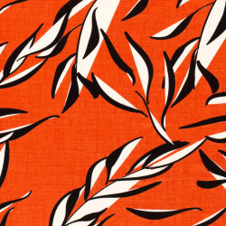 Viskose Jersey Blätter - orange