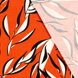 Viskose Jersey Blätter - orange