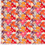 Viskose Popeline Blumen - lila/orange