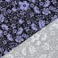 Baumwolljersey Blumen - schwarz