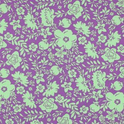 Baumwolljersey Blumen - lila
