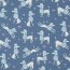 Baumwolljersey Glitzer Pudel - jeansblau