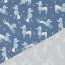 Baumwolljersey Glitzer Pudel - jeansblau