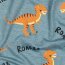 Baumwolljersey Dinos - rauchblau meliert