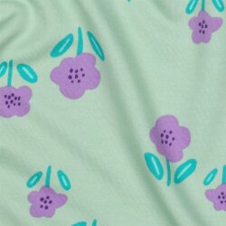 French Terry Blumen - mint