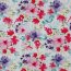 Baumwolljersey Digital Aquarell Blumen - weiß