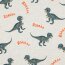 Baumwolljersey Dinos - creme meliert