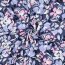 French Terry Blumen - blau  / PINK