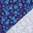 Baumwolljersey Digital Blumen - blau/lila
