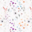 Interieurstoff  Digital Panama Aquarell Blumen - weiß