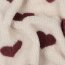 Teddystoff dunkellila Herzen - creme