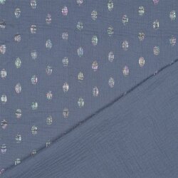 Musselin FOIL SPOTS - JEANS