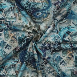 Canvas Digital orientalische Kunst - petrolblau
