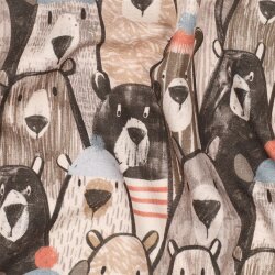 Ganzjahressweat Digital Bärenversammlung - beige