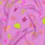 Baumwolljersey Neon Kritzelei - softpink