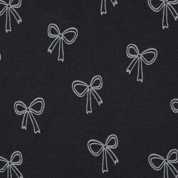 Baumwolljersey  Glitzer BOWS - indigo meliert