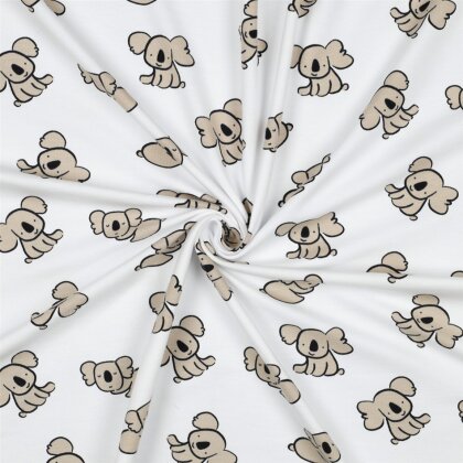 Baumwolljersey Organic Koalas - weiß