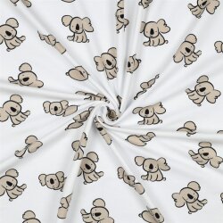Baumwolljersey Organic Koalas - weiß