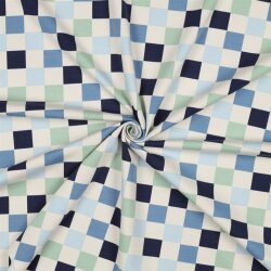 Baumwolljersey Wale - blau  / GREEN