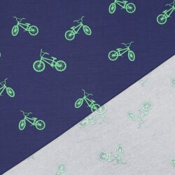 Baumwolljersey BMX - stahlblau