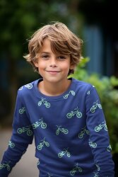Baumwolljersey BMX - stahlblau