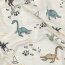 Baumwolljersey Wasser Dinos - creme meliert