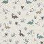 Baumwolljersey Wasser Dinos - creme meliert